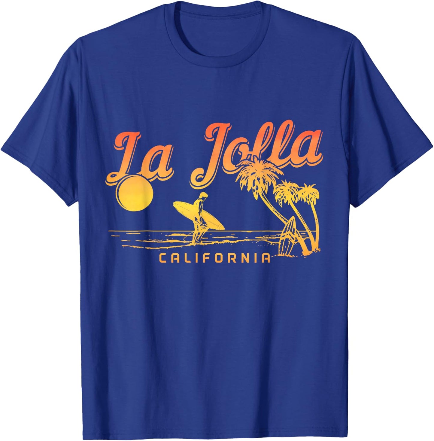 La Jolla California Surf Beach Vintage Souvenir Surfer T-Shirt - T-Shirt | Royal