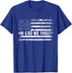 Vintage in God We Trust USA Flag Cross Patriotic Christian Women Men T-Shirt - T-Shirt | Royal