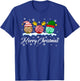Volleyball Balls Christmas Buffalo Plaid Santa Hat Reindeer T-Shirt - T-Shirt | Royal