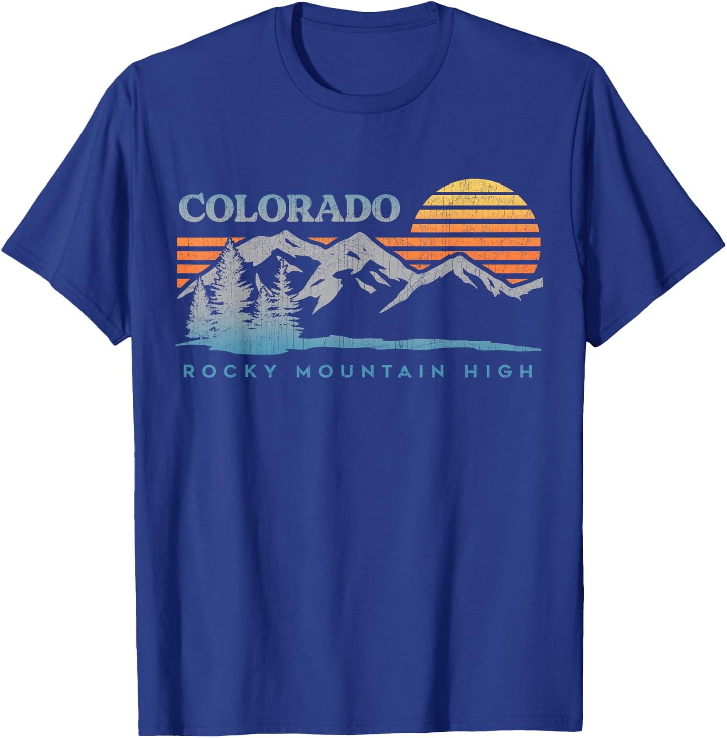 Vintage 70's 80's Colorado Outdoor Mountains Nature Hiking T-Shirt - T-Shirt | Royal
