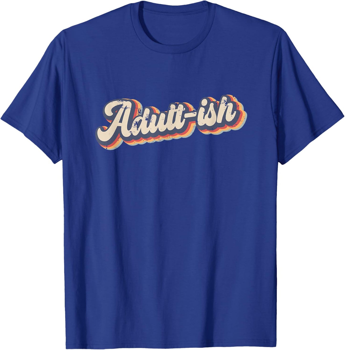 Adult-ish 18th Birthday Vintage Rainbow T-Shirt - T-Shirt | Royal