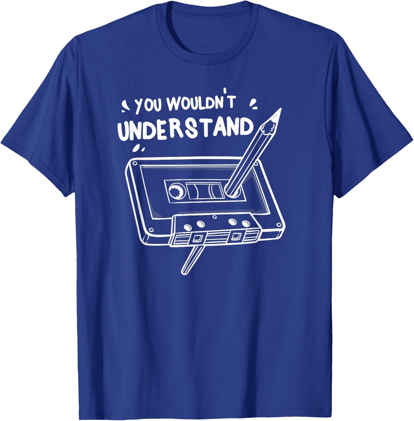 Never Forget Cassette Tape Gift Old School T-Shirt - T-Shirt | Royal