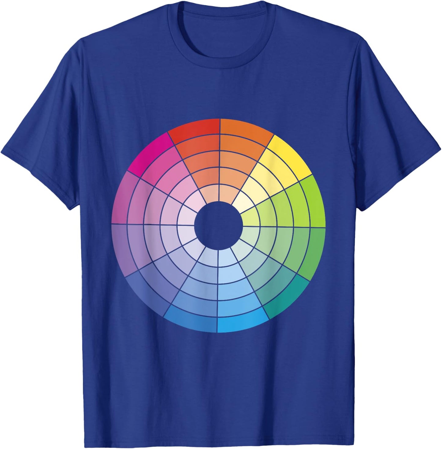 Colour Wheel Chart Color Hex Artist T-Shirt - T-Shirt | Royal