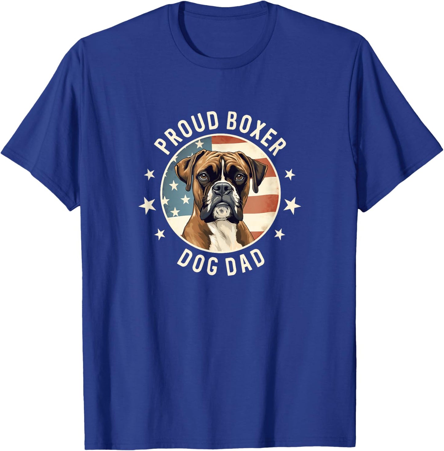 Boxer Dog Gifts , Proud Boxer Dog Dad T-Shirt - T-Shirt | Royal