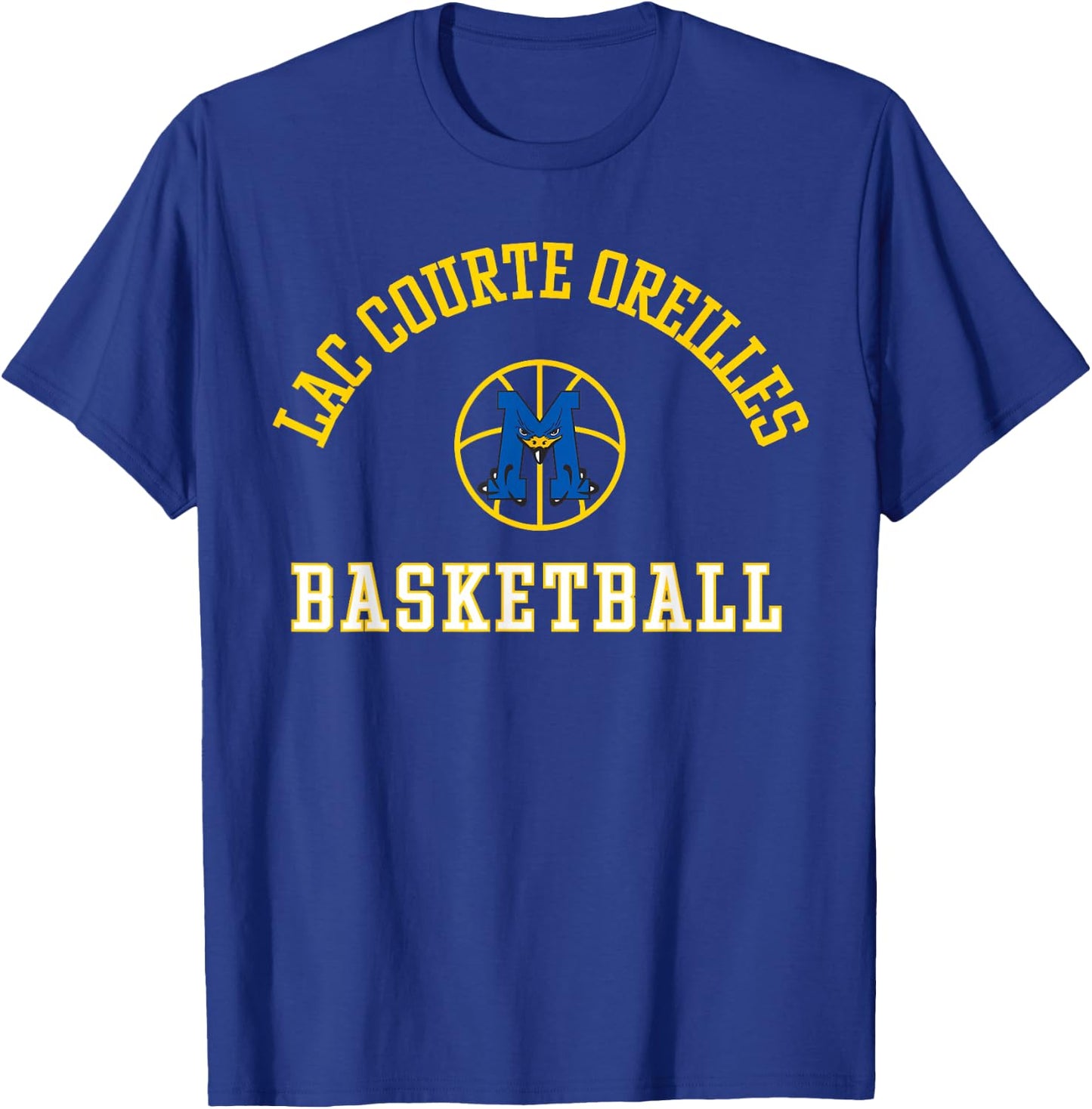 Lac Courte Oreilles Ojibwe School Migiziwag Basketball T-Shirt - T-Shirt | Royal