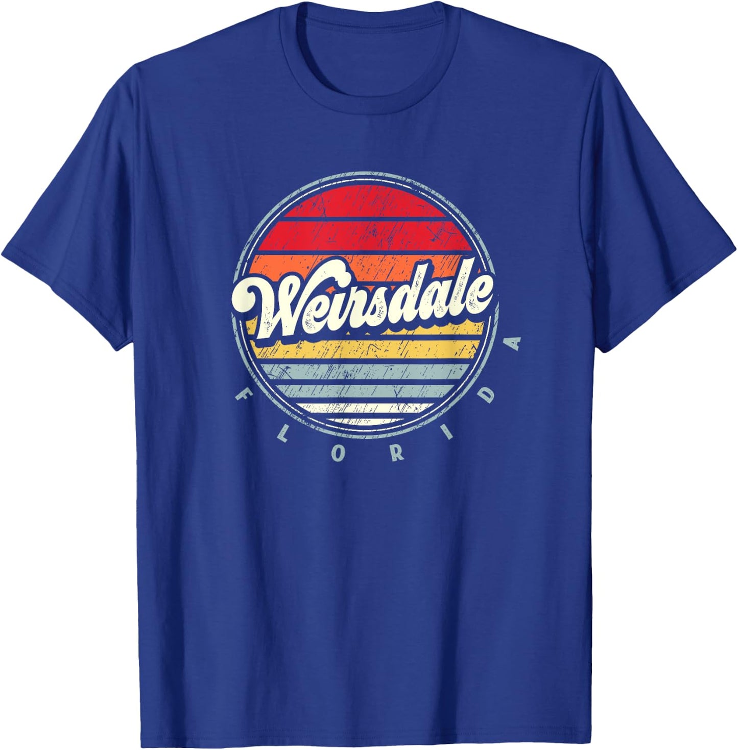 Retro Weirsdale Home State Cool 70s Style Sunset T-Shirt - T-Shirt | Royal