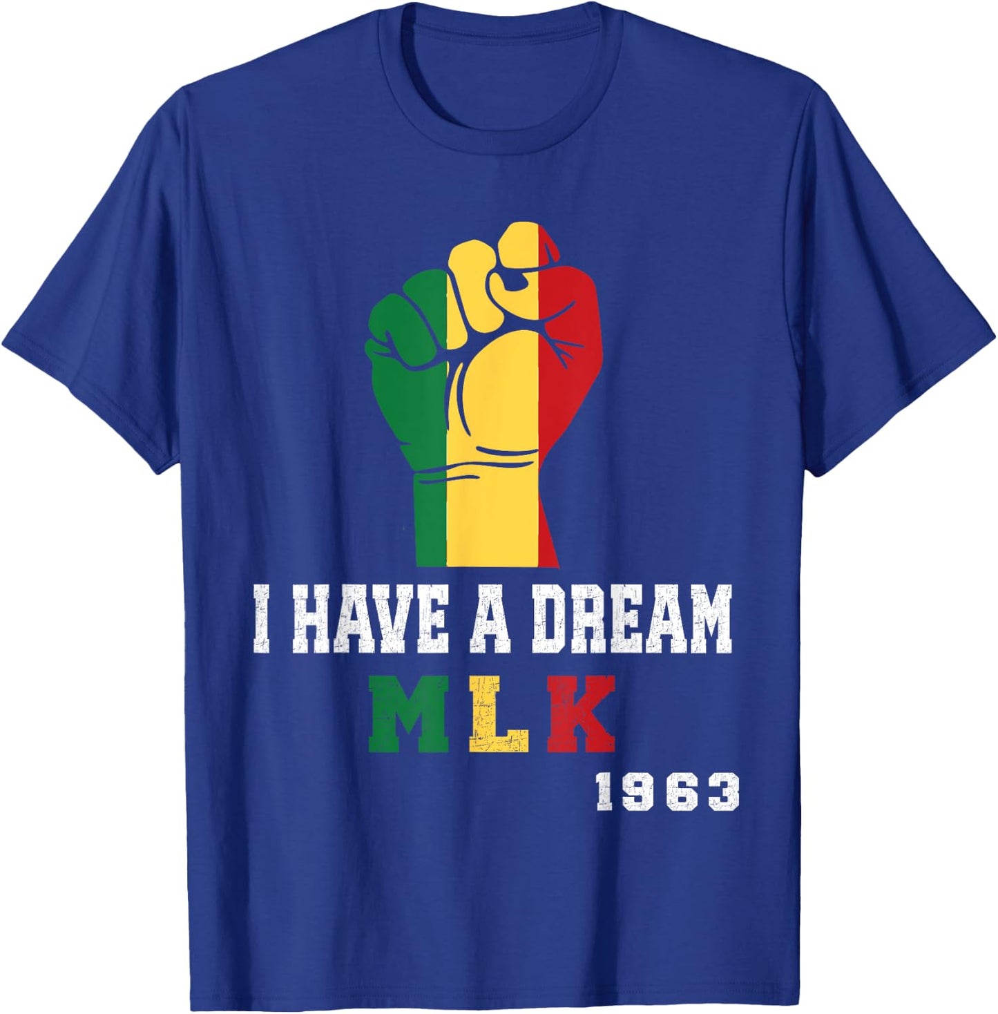 Martin Luther King jr. Day I Have a Dream MLK Day vintage T-Shirt - T-Shirt | Royal