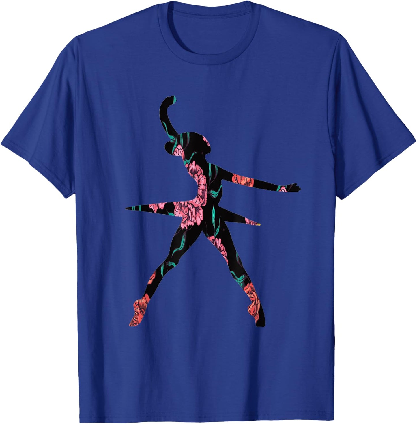 Ballet Dancer Flower Roses Floral Ballerina Ballet Dancing T-Shirt - T-Shirt | Royal