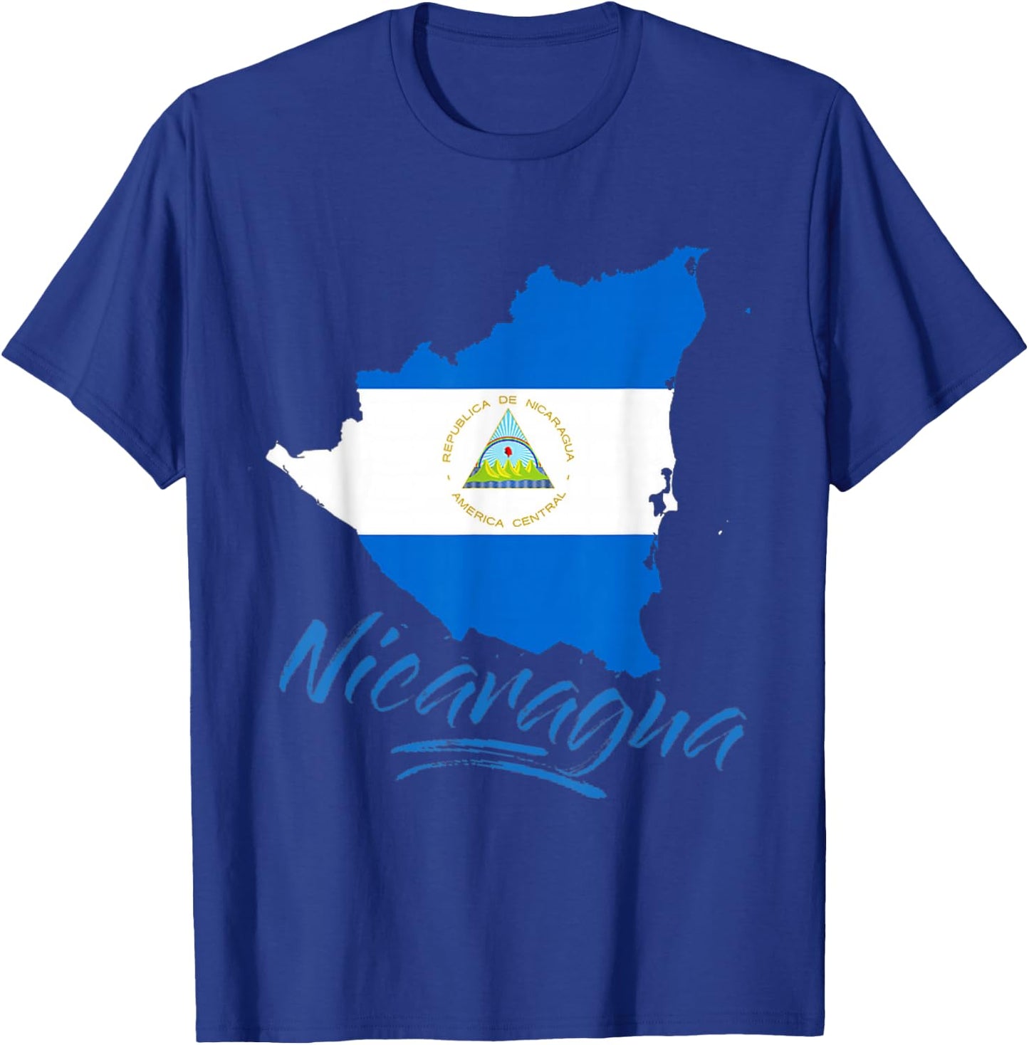Nicaragua Blue Flag Men Women Kids De Nicaragua T-Shirt - T-Shirt | Royal