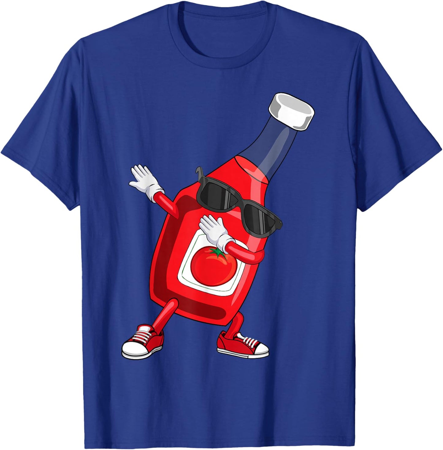 Funny Dabbing Ketchup Lover Gift Kids Boy Cute Condiment T-Shirt - T-Shirt | Royal