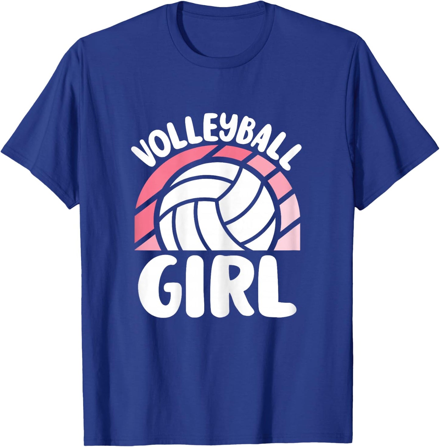 Volleyball Girl Cute Pink Volleyball Lover Women Girls T-Shirt - T-Shirt | Royal