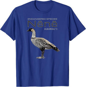 Nene Hawaii Endangered Species Goose Hawaiian Aloha Lit Gift T-Shirt - T-Shirt | Royal