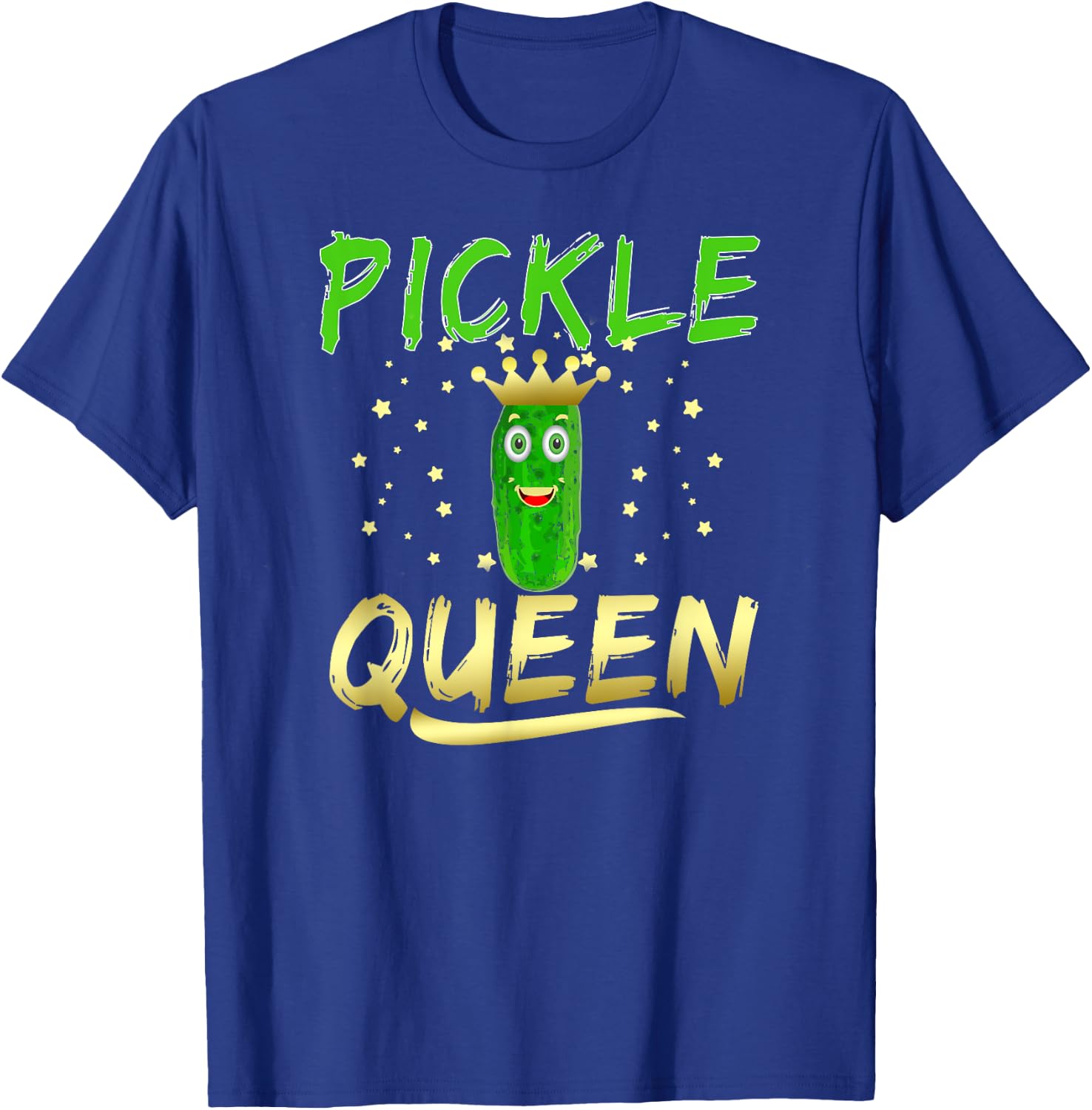 Pickle Queen Funny Pickle Enthusiast Cucumber T-Shirt - T-Shirt | Royal
