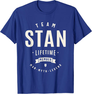 Team Stan Lifetime Member Funny Name Stan T-Shirt - T-Shirt | Royal