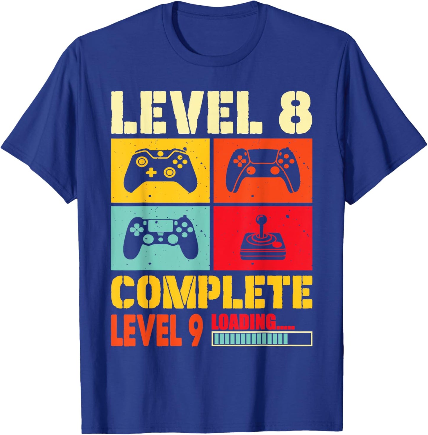 Funny Level 8 Complete - Vintage 8 years Wedding Anniversary T-Shirt - T-Shirt | Royal