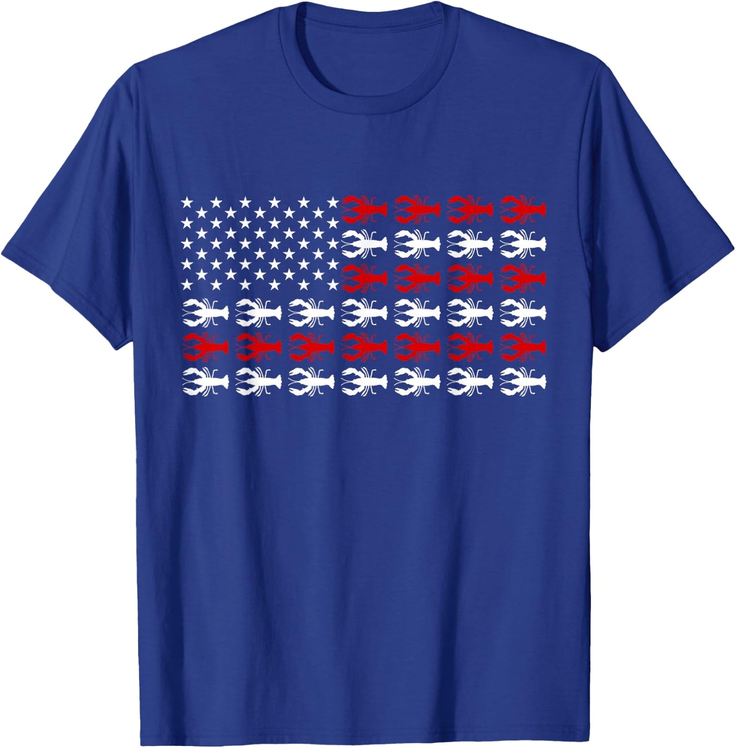 Vintage USA Flag Crawfish Season Crawfish Boil Party T-Shirt - T-Shirt | Royal