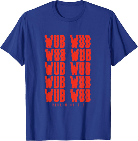 The Riddim Kid Designs Wub Wub Dubstep Riddim - Men's Black Small Classic Fit Short Sleeve T-Shirt - T-Shirt | Royal