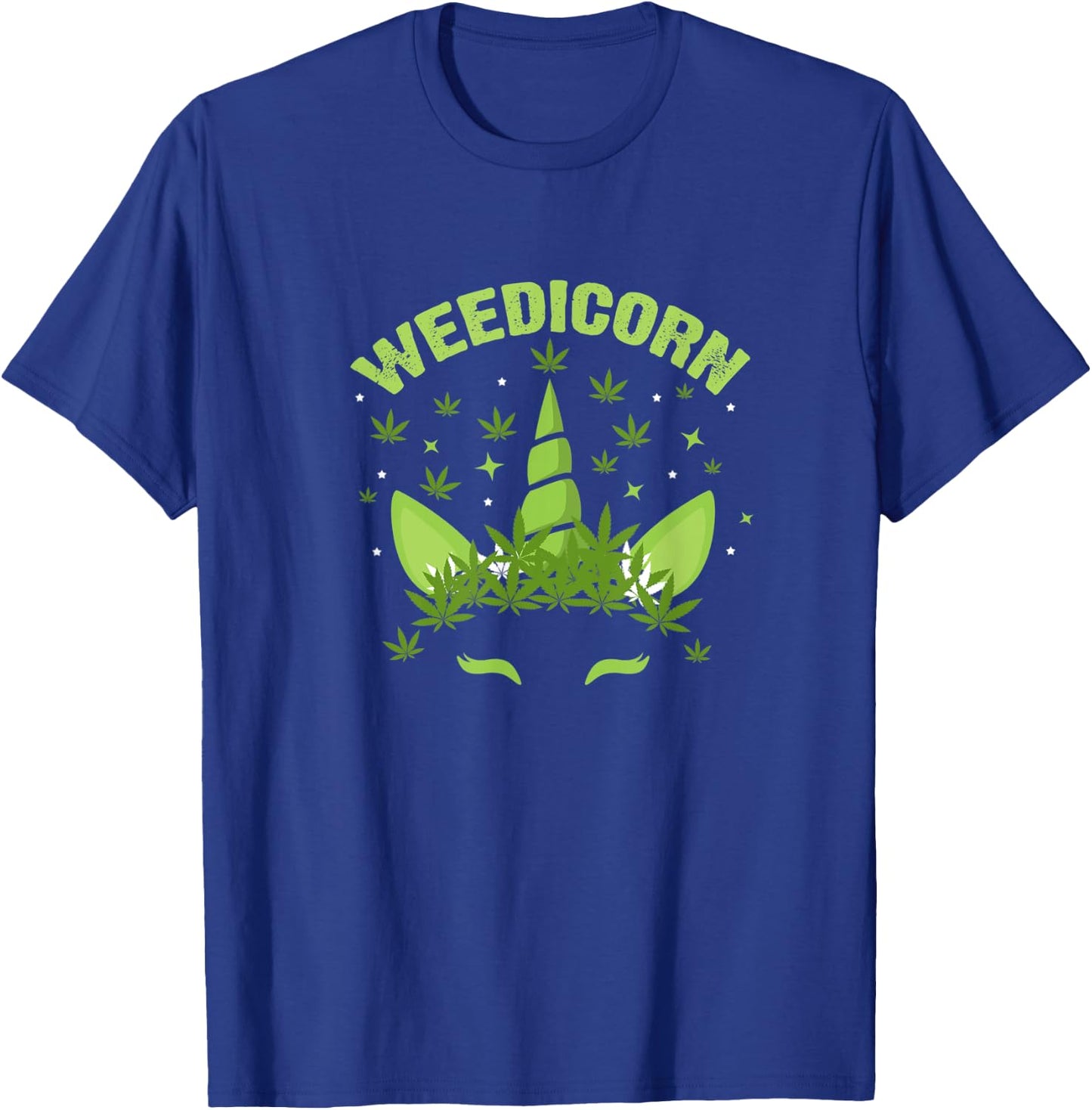 Weedicorn Weed Unicorn Marijuana Cannabis Funny Stoner 420 T-Shirt - T-Shirt | Royal