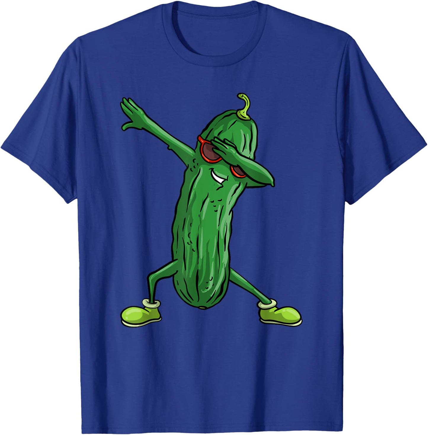 Funny Dabbing Pickle Gift | Cute Dancing Cucumber Men Women T-Shirt - T-Shirt | Royal
