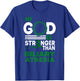 My God Is Stronger Than Biliary Atresia Awareness Ribbon T-Shirt - T-Shirt | Royal