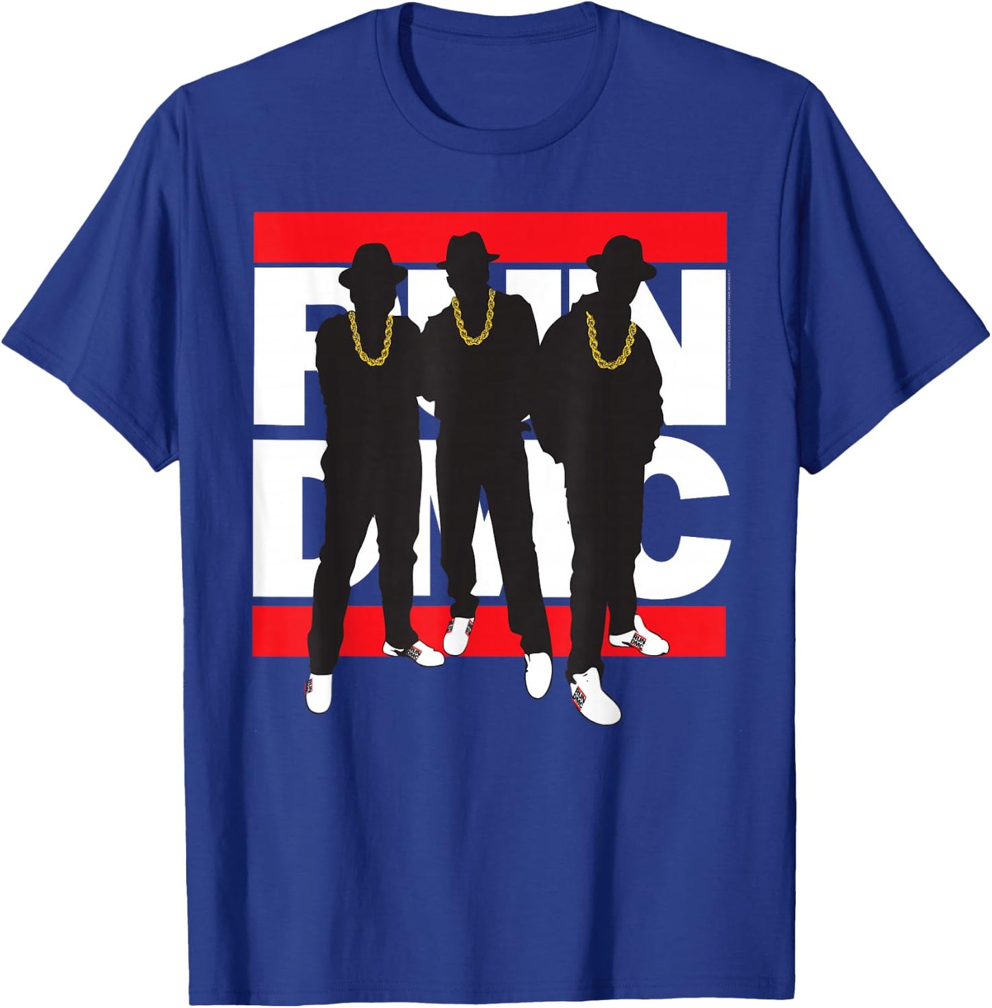 Run DMC Official Silhouette Band Small T-Shirt - T-Shirt | Royal