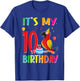 Its My 10th Birthday Parrot Bird Lover 10 Years Old T-Shirt - T-Shirt | Royal