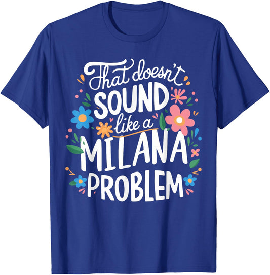 MILANA Personalized Cute Girls MILANA Name T-Shirt - T-Shirt | Royal