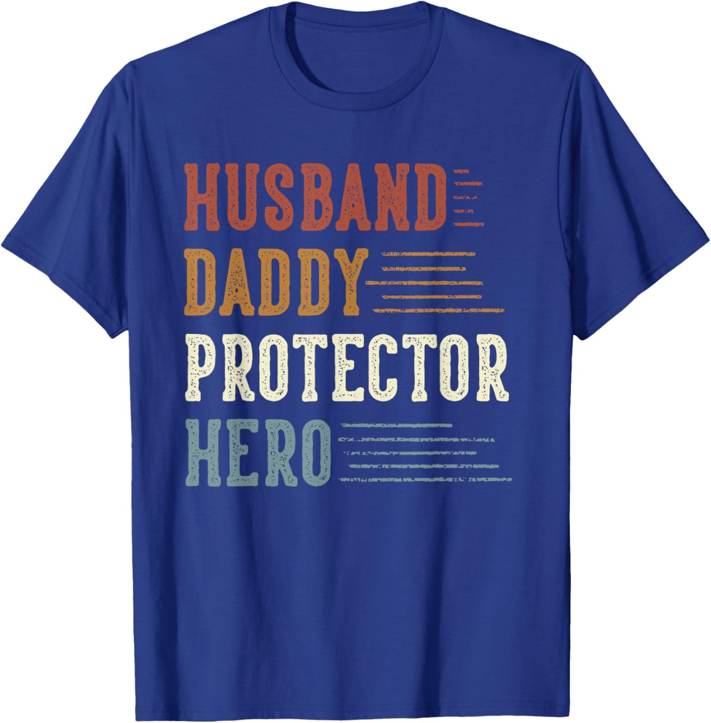 Husband Daddy Protector Hero Gifts for Dad Father's Day T-Shirt - T-Shirt | Royal