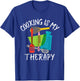 Cooking is My Therapy - Chef & Cook Gifts Funny Culinary T-Shirt - T-Shirt | Royal