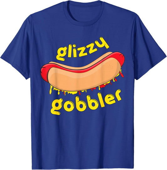 Glizzy Gobbler | Glizzy Gladiator hotdog Guzzler Men Women T-Shirt - T-Shirt | Royal