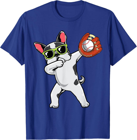Dabbing French Bulldog Cute Frenchie Dab Baseball Boys Gifts T-Shirt - T-Shirt | Royal