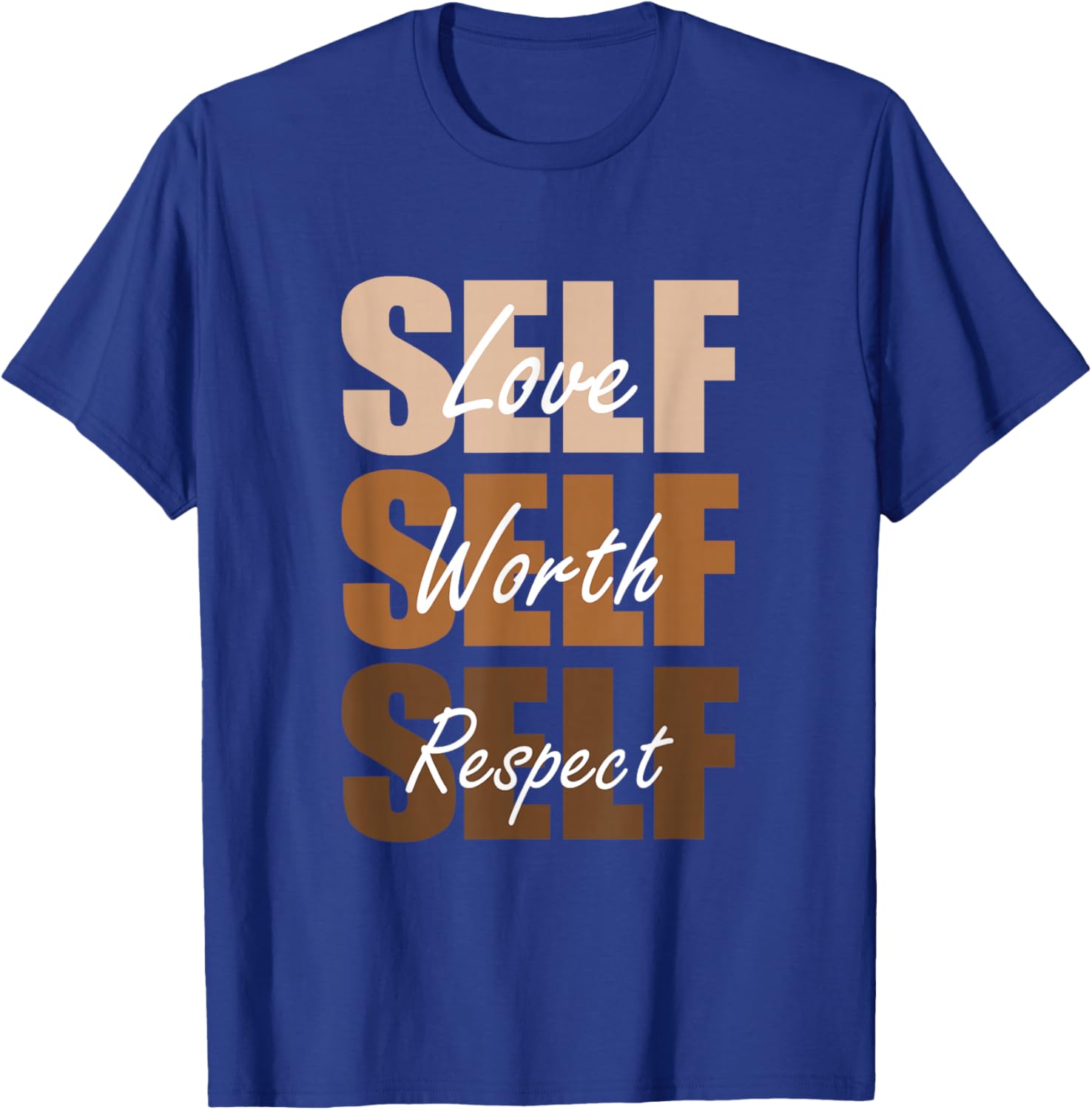 Melanin Brown Self-ish-X3 Brown Color Graphic T-Shirt - T-Shirt | Royal