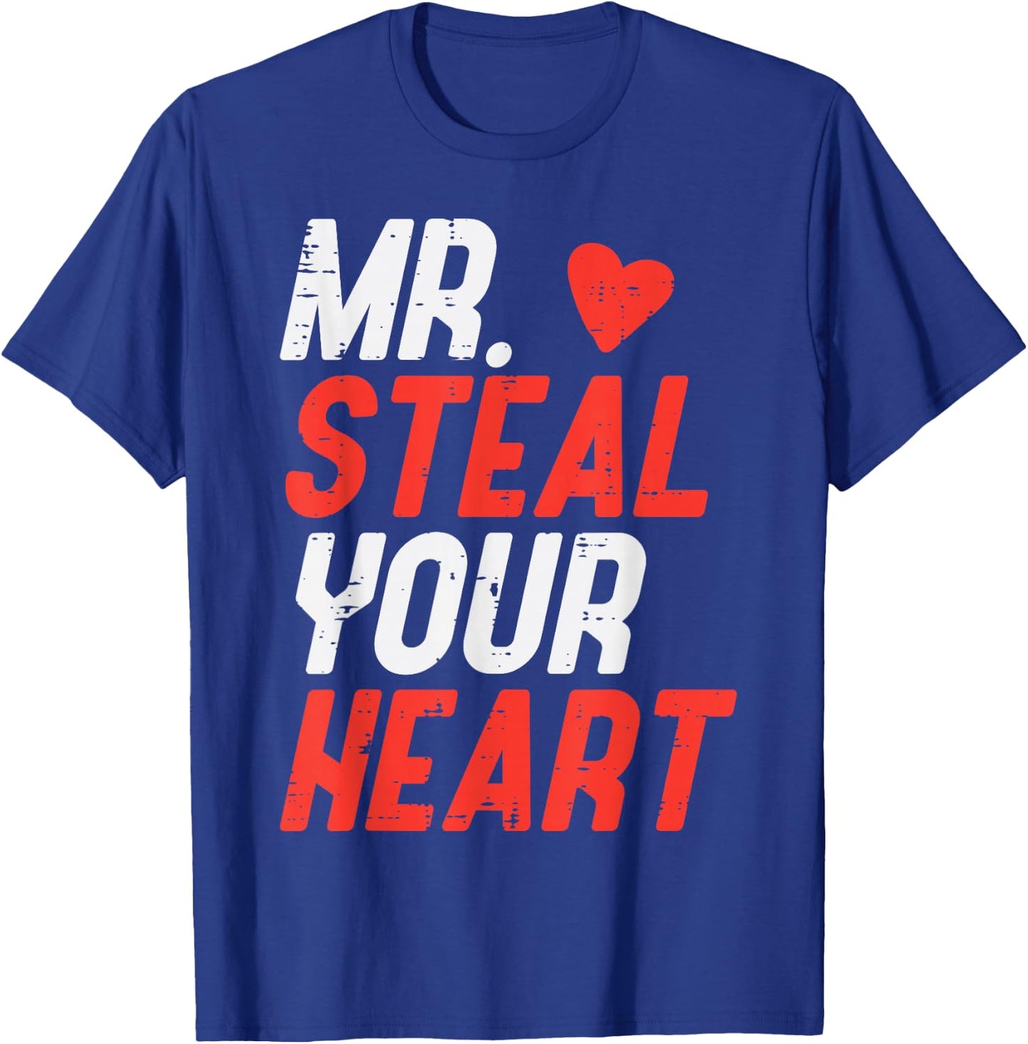 Valentines Day Mr Steal Your Heart Boys Kids Toddler Youth T-Shirt - T-Shirt | Royal