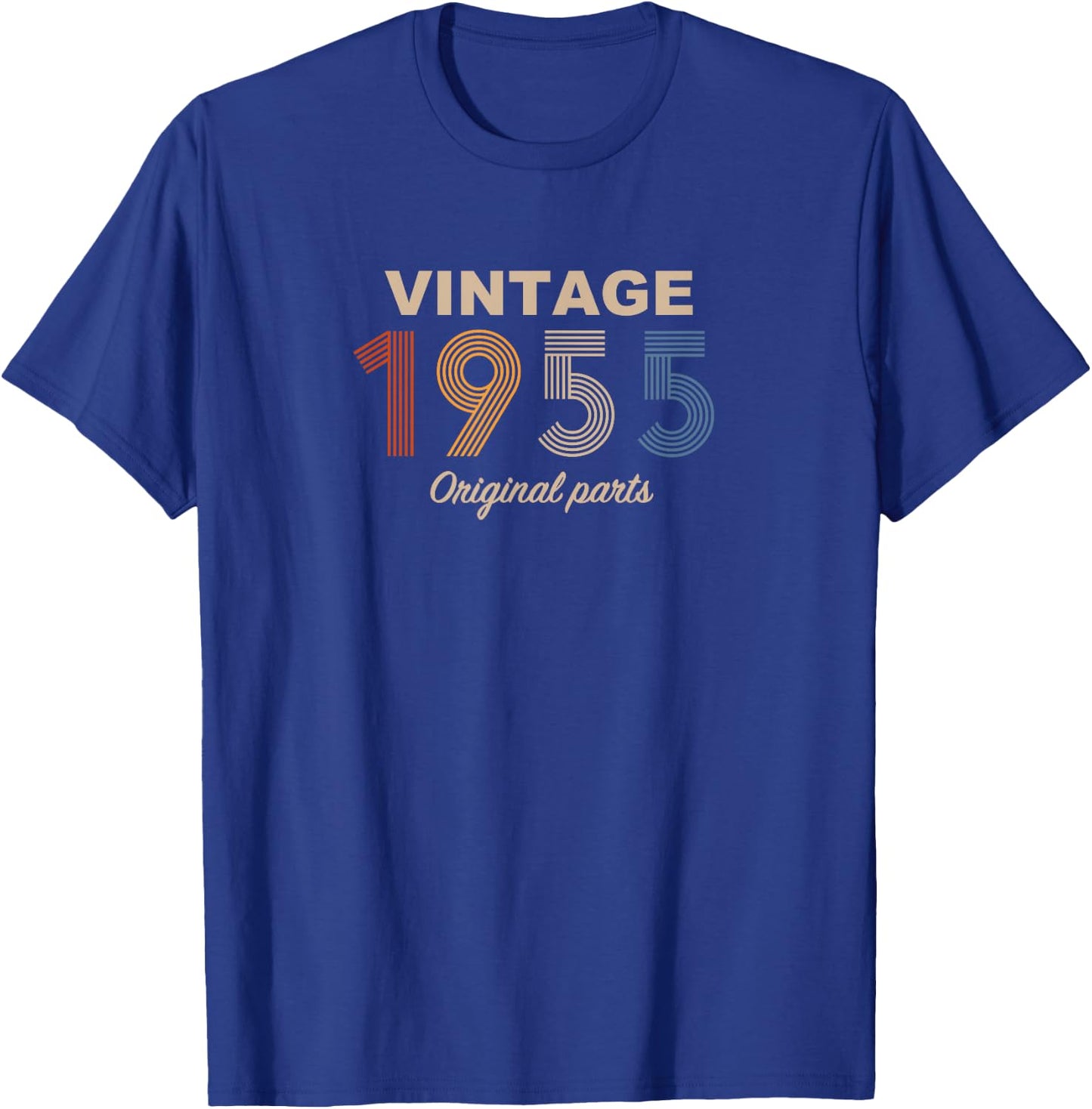 Retro 70 Years Vintage 1955 Original Parts 70th Birthday T-Shirt - T-Shirt | Royal