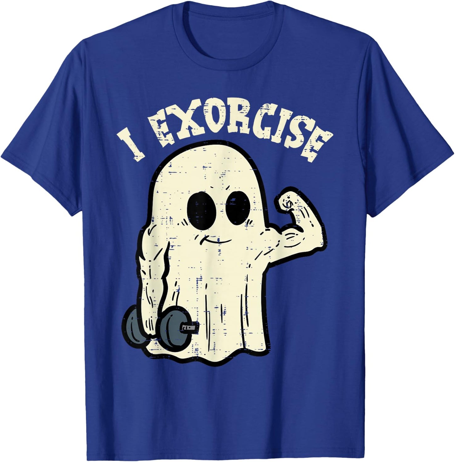 Halloween Gym Ghost I Exorcise Fun Workout Costume Men Women T-Shirt - T-Shirt | Royal