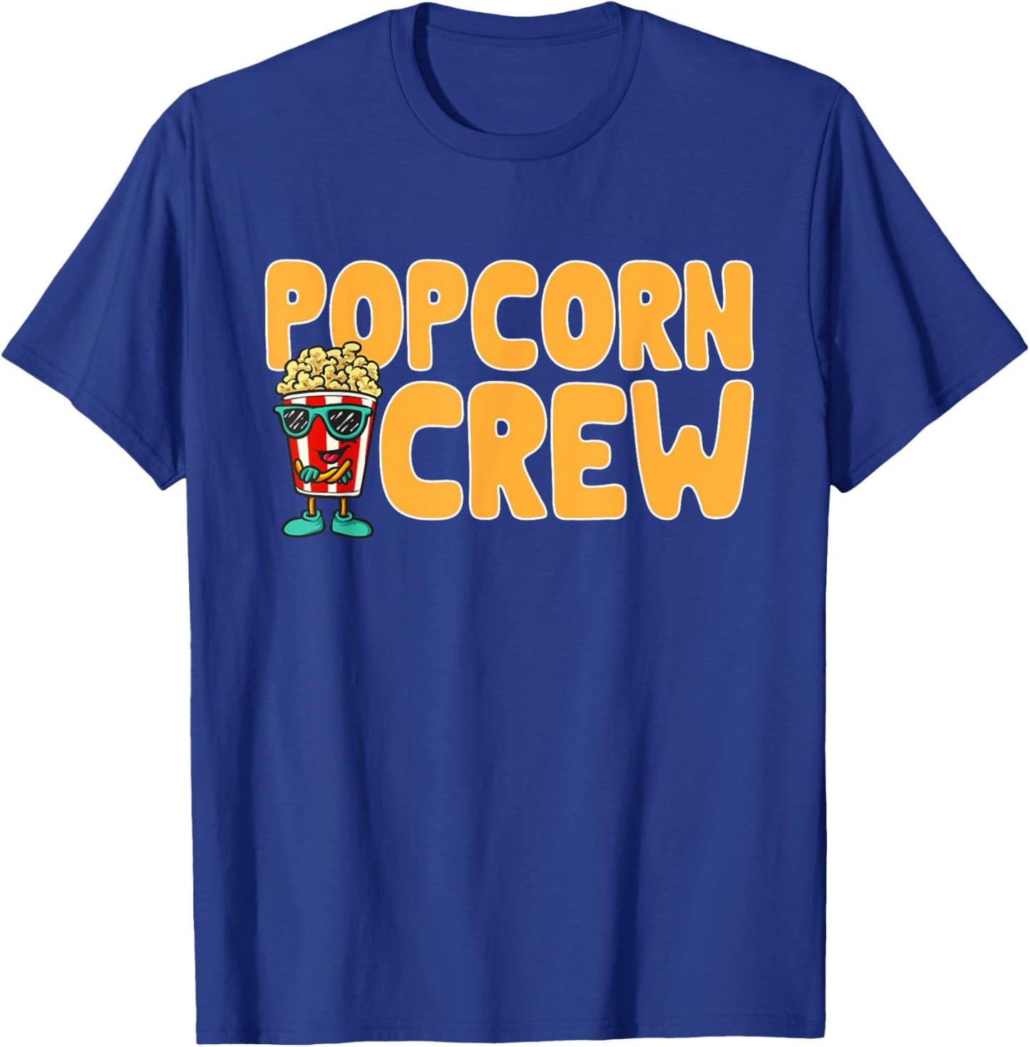 Popcorn Crew Movie Night Snack Popcorn T-Shirt - T-Shirt | Royal