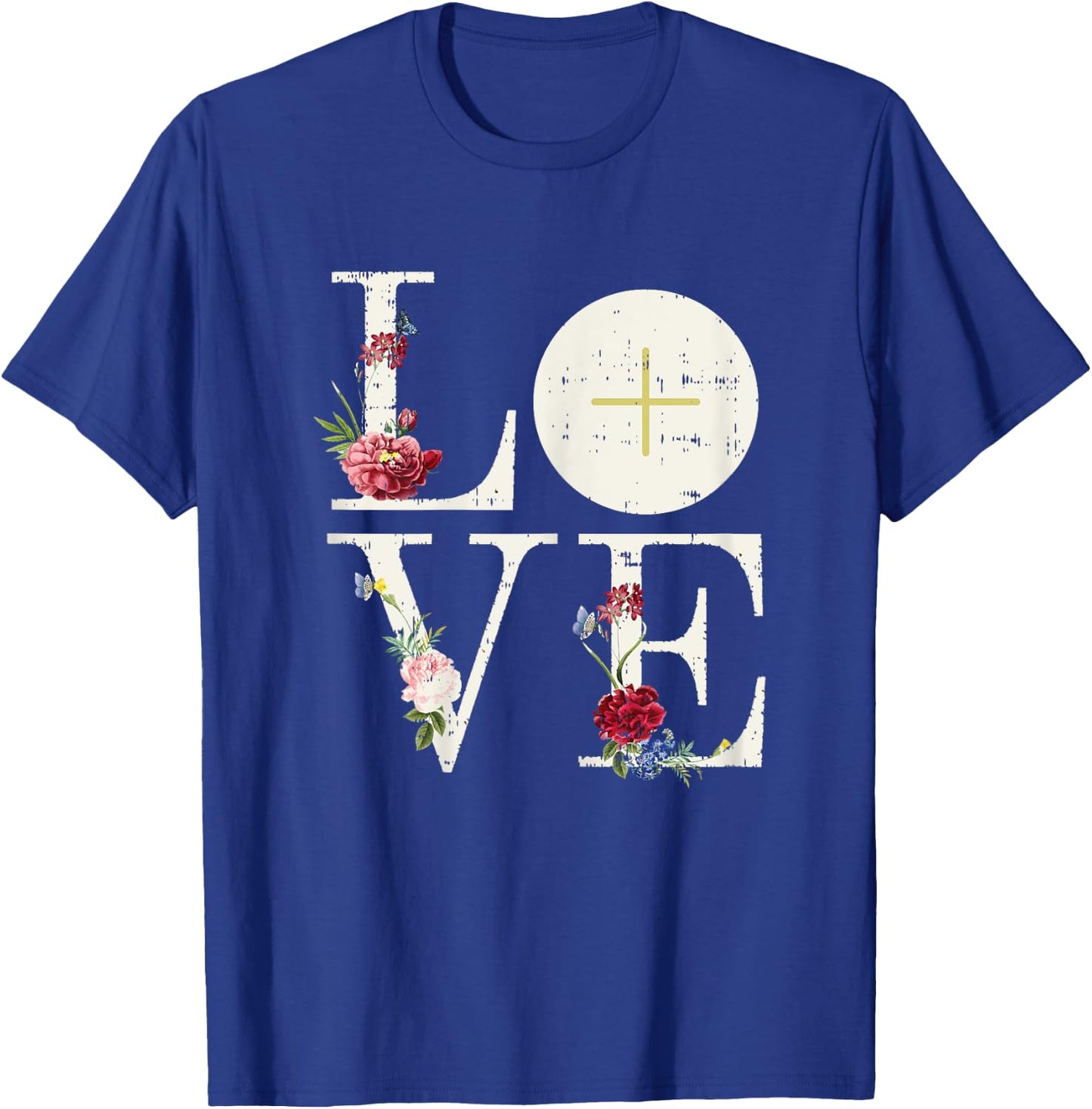 Love Eucharist First Holy Communion Christian Catholic Gift T-Shirt - T-Shirt | Royal