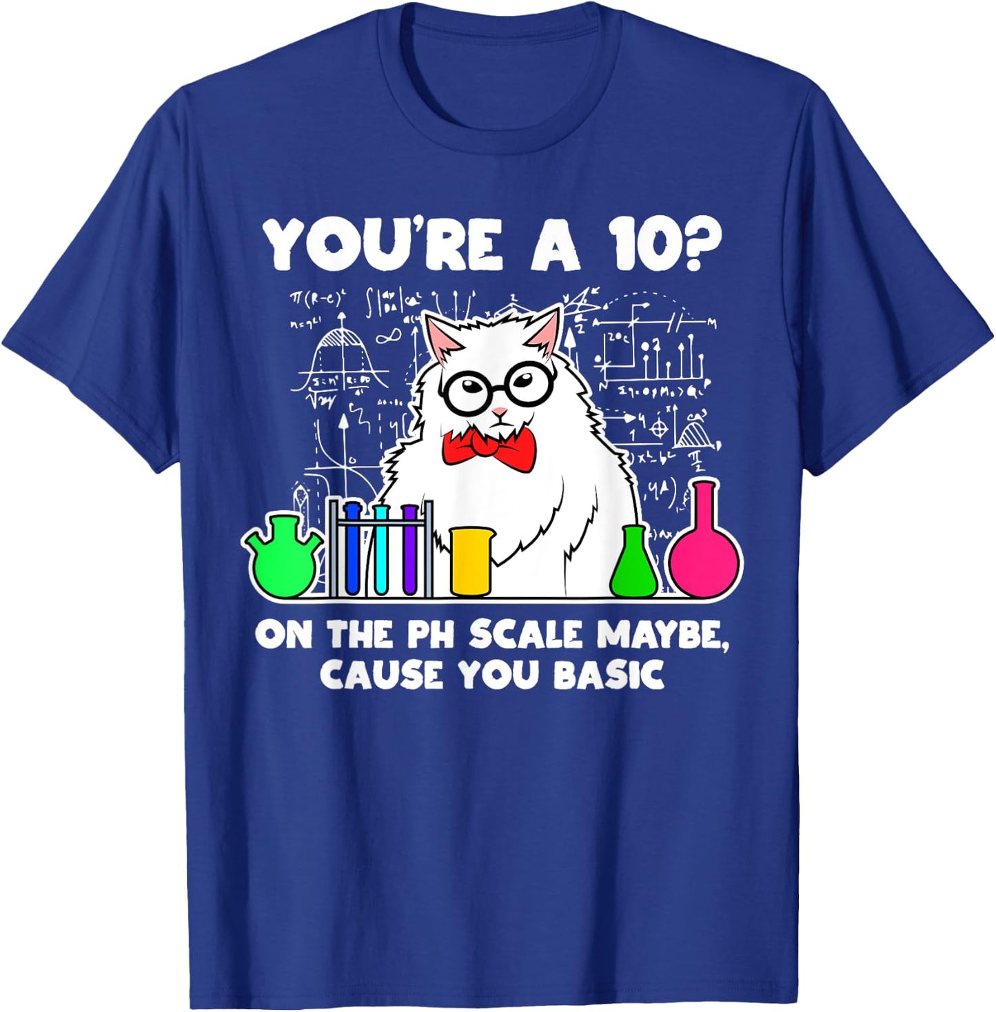 Funny Meme Cats Scientist Physics Chemistry Nerd T-Shirt - T-Shirt | Royal
