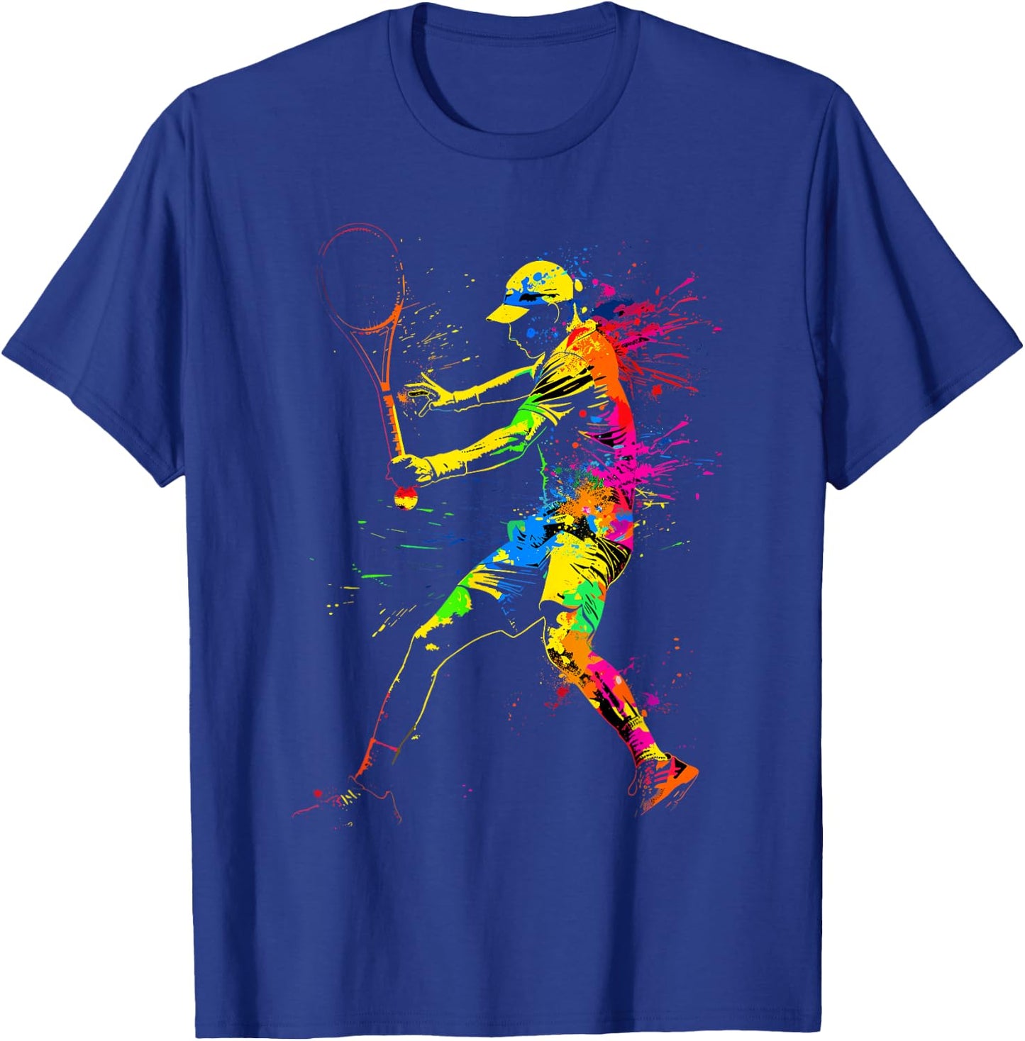 Tennis Player Kids Youth Men Boys T-Shirt - T-Shirt | Royal