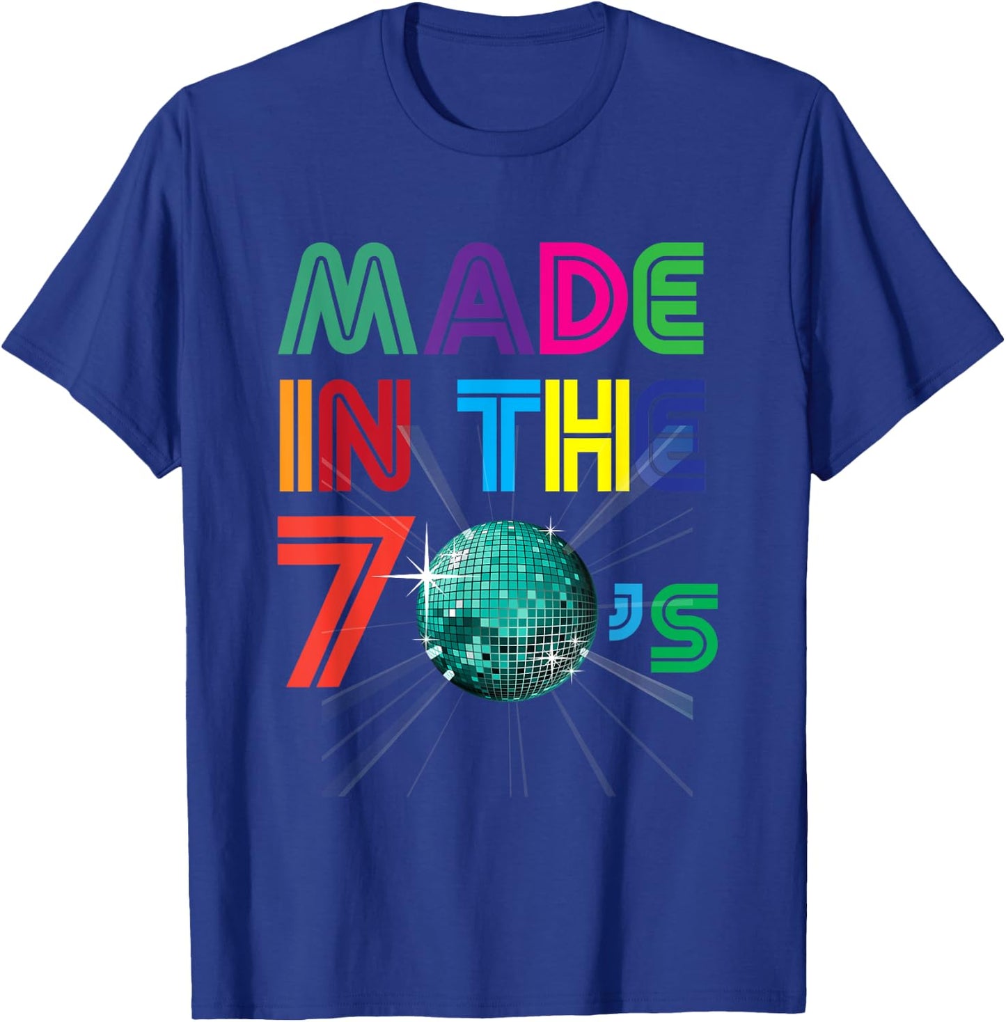 Vintage Retro Made In The 70s Gift +- 40 Yrs Years Old T-Shirt - T-Shirt | Royal