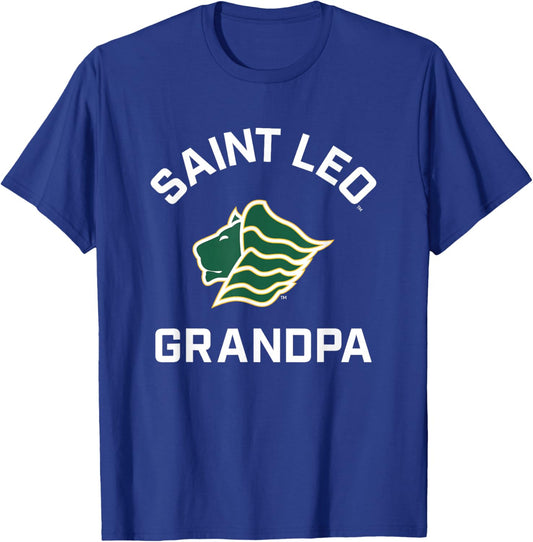 Saint Leo University Lions Arched Grandpa T-Shirt - T-Shirt | Royal