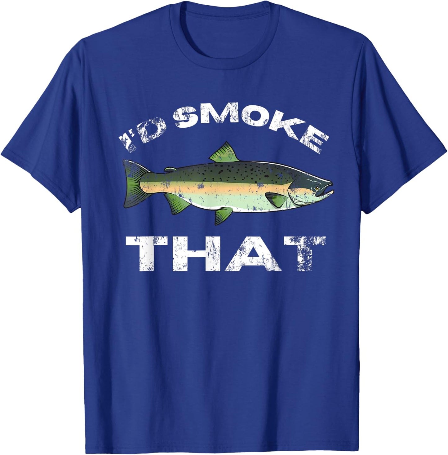 Funny Smoked Salmon Grilling Fishing Vintage Men's T-Shirt - T-Shirt | Royal