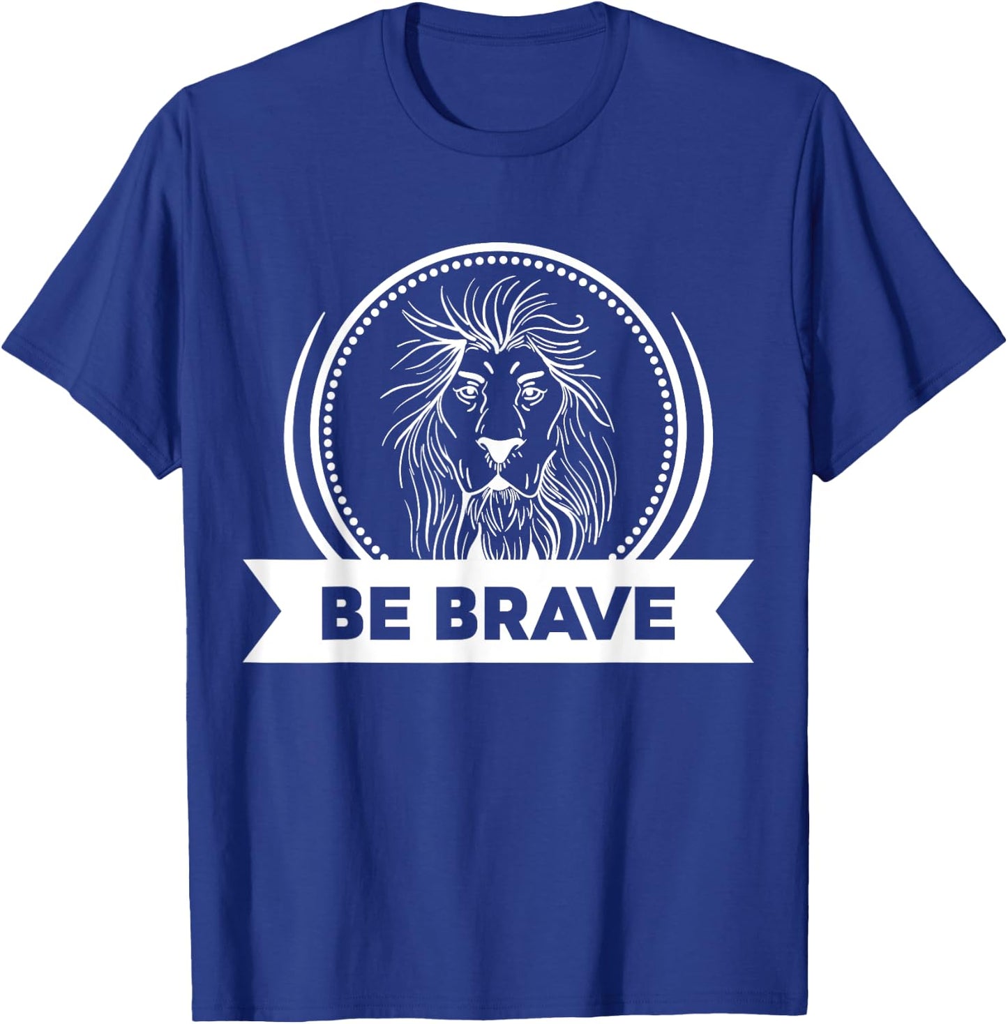 Be Brave White Lion T-Shirt - T-Shirt | Royal