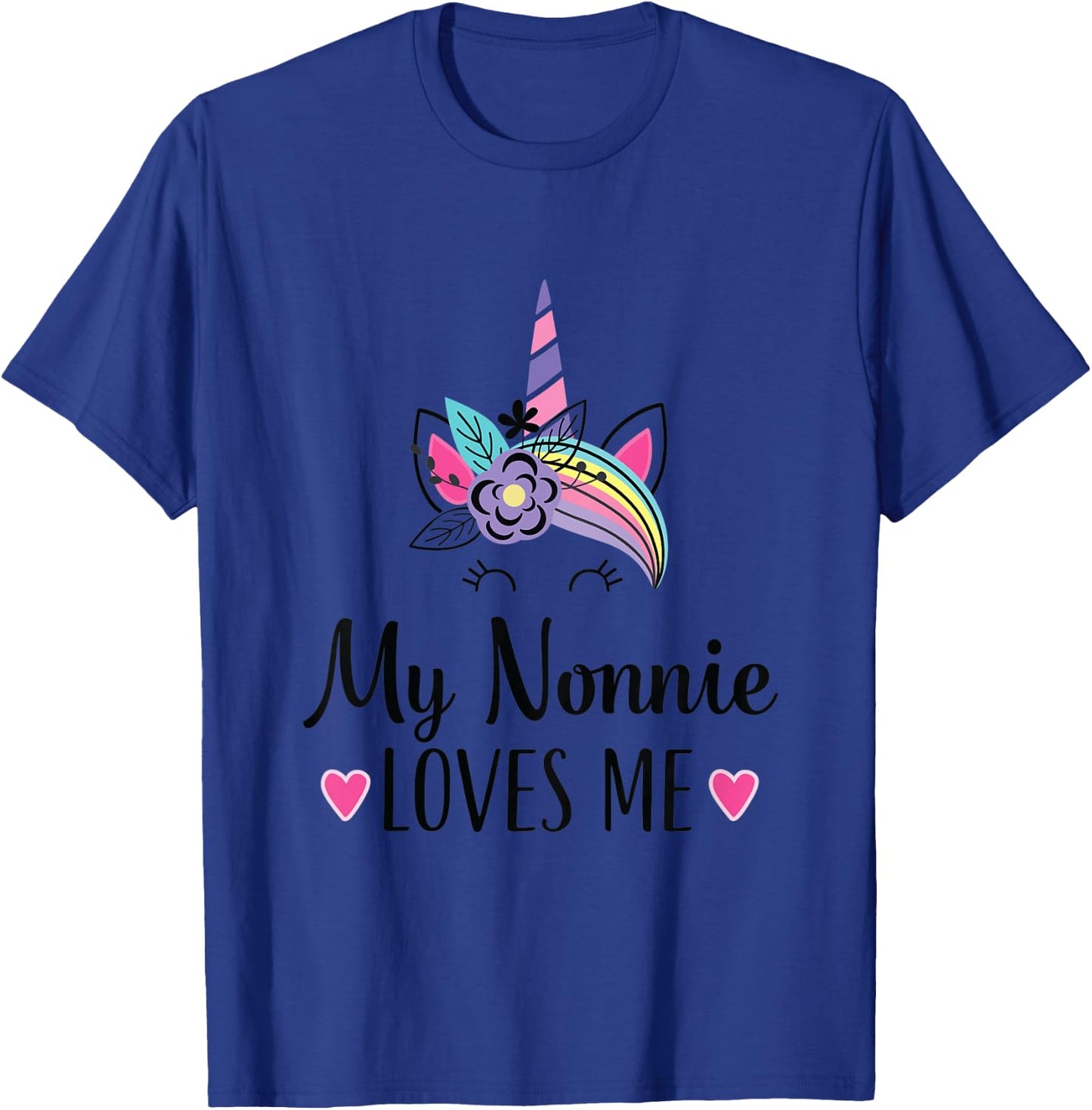 Kids My Nonnie Loves Me Granddaughter Unicorn T-Shirt - T-Shirt | Royal