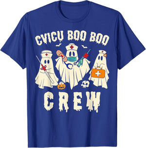 CVICU Boo Crew Nurse Costume Halloween Nurse T-Shirt - T-Shirt | Royal