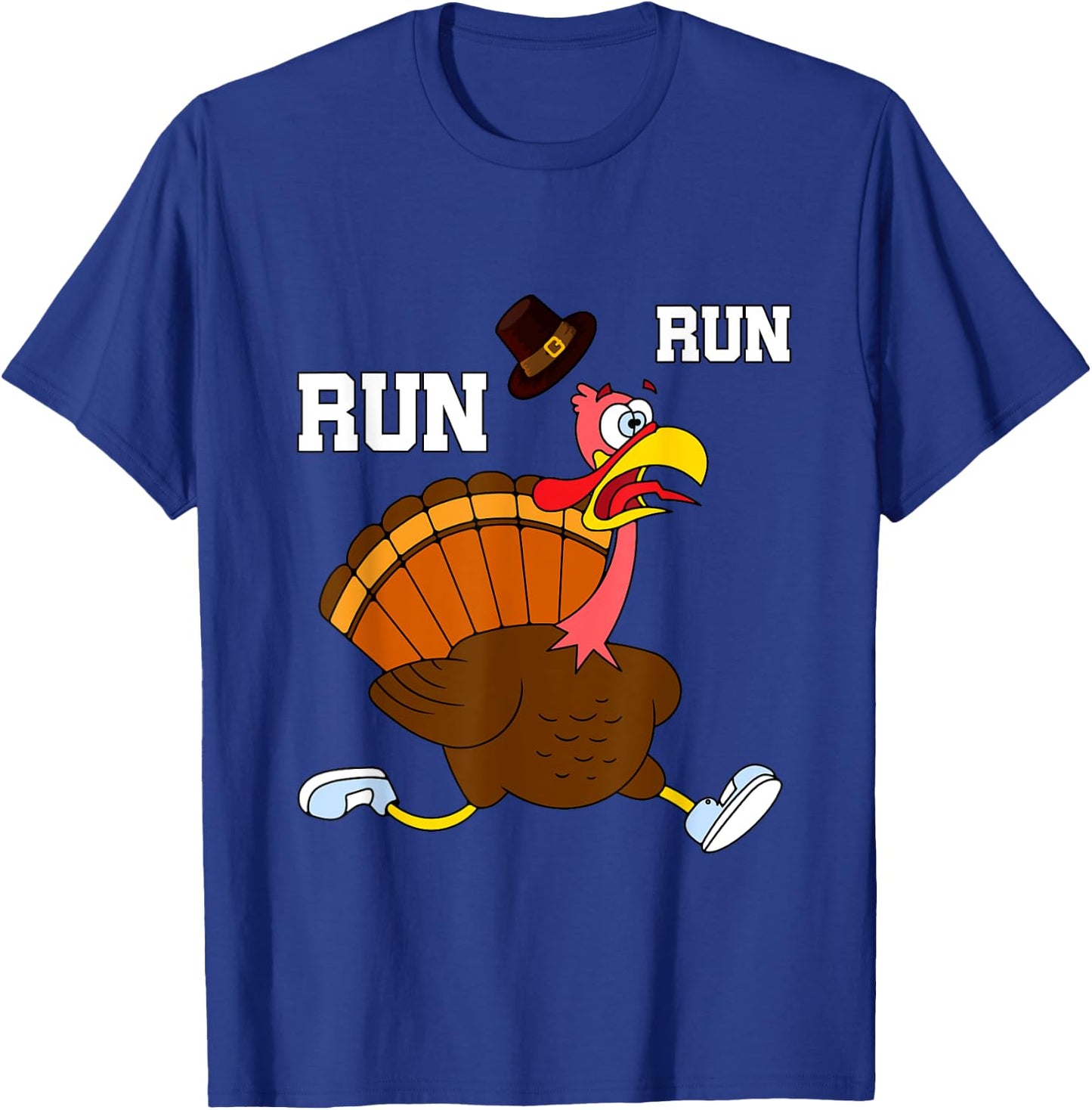 Turkey Run Costume Funny Thanksgiving Running Turkey Trot T-Shirt - T-Shirt | Royal