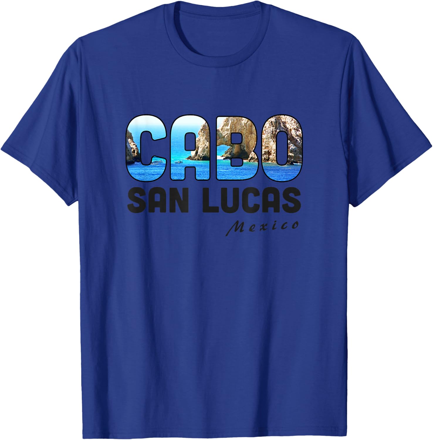 Cabo San Lucas Mexico Baja Beach Cliffs Water Swimming T-Shirt - T-Shirt | Royal