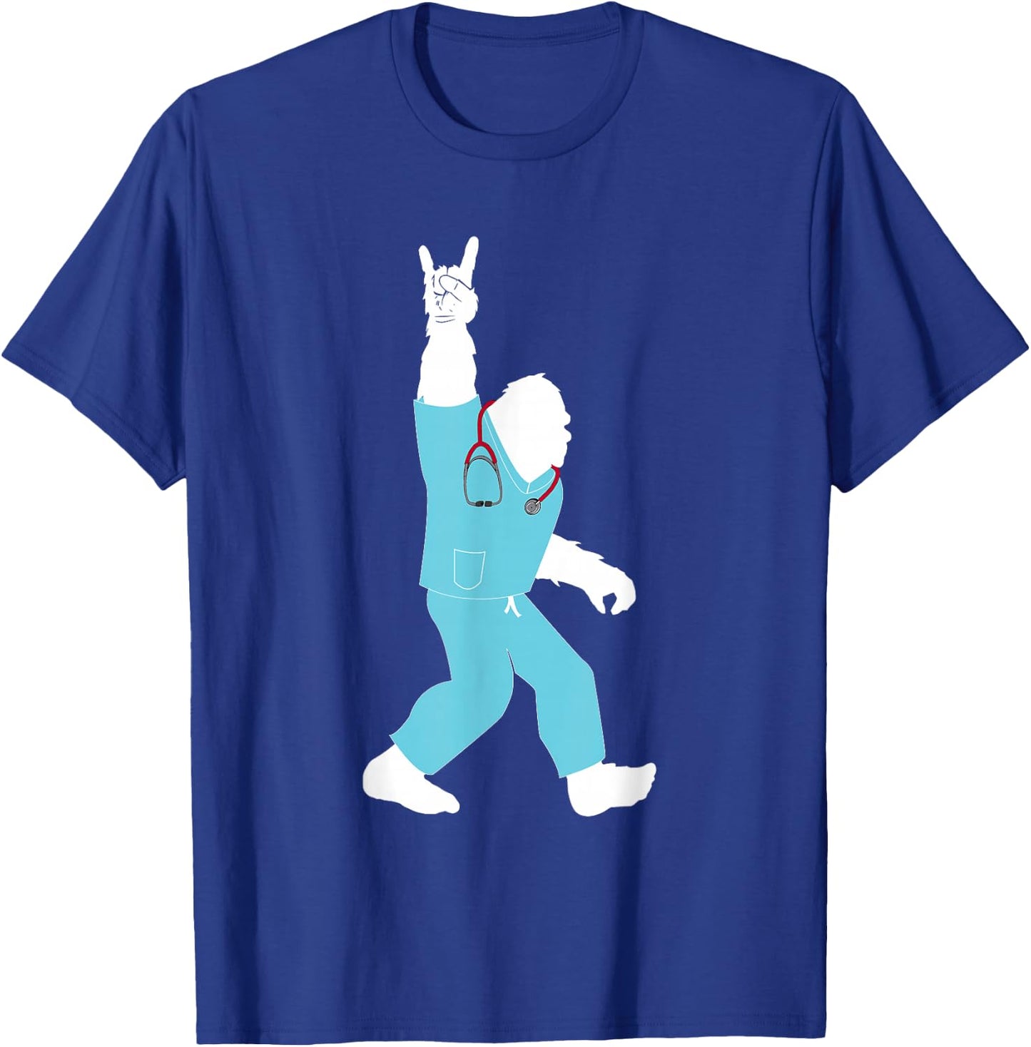 Bigfoot Supports Nurse and Doctor Scrub Life Designs T-Shirt - T-Shirt | Royal