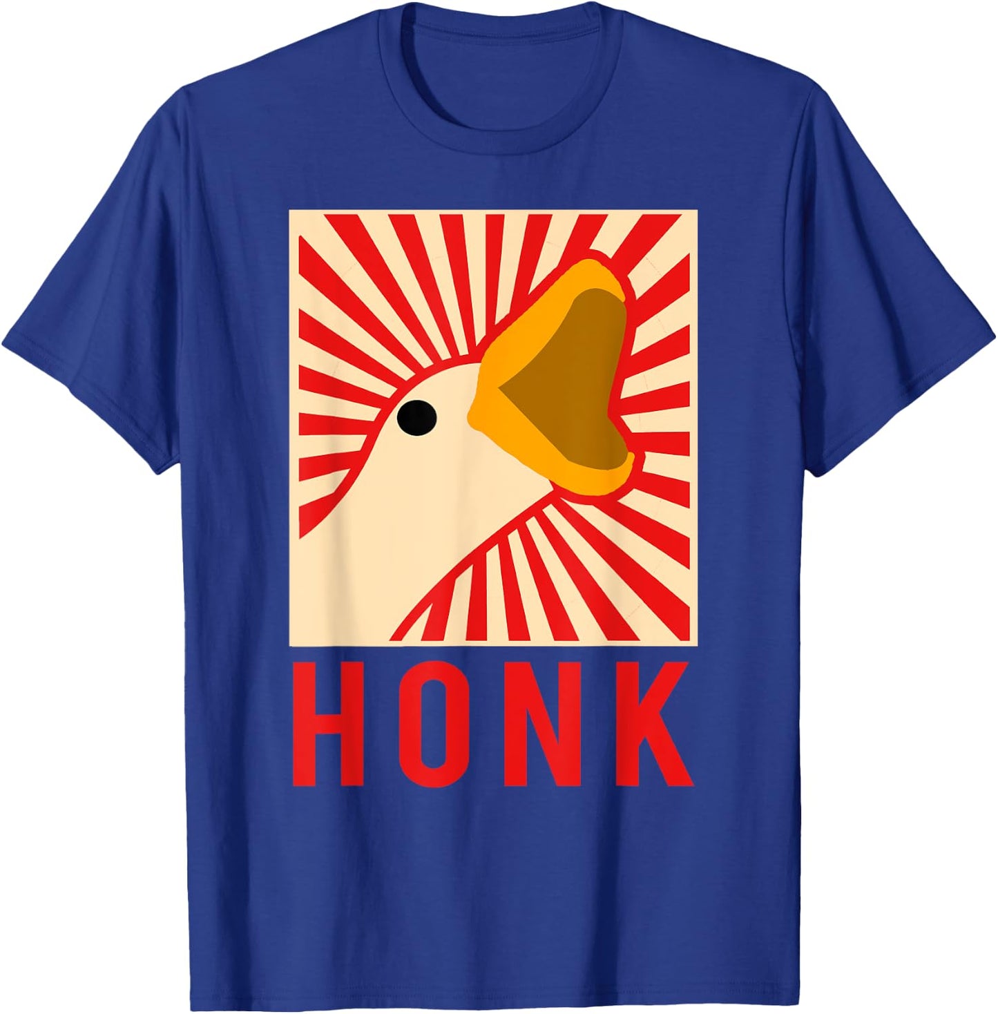 Honk goose - Funny Chicken Duck Meme Idea T-Shirt - T-Shirt | Royal