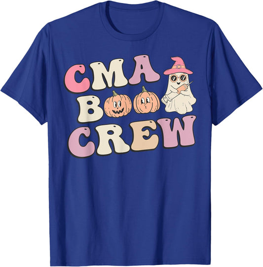CMA Boo Crew Medical Assistant Halloween Ghost Costume Women T-Shirt - T-Shirt | Royal